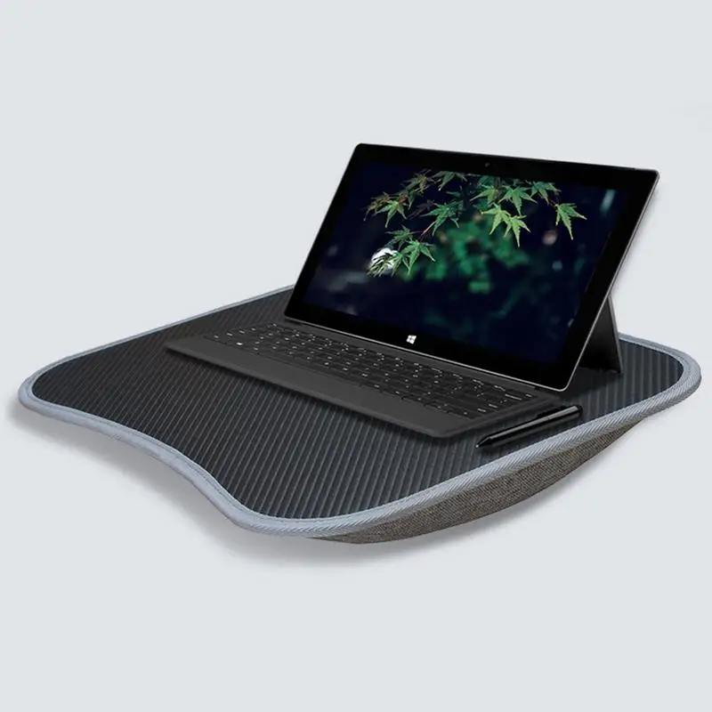 Laptop Lap Top Bandeja com Almofada Almofada Macia, Escrita Bandeja Acolchoada, Punho, Trabalho e Jogo no Sofá, Almofada Laptop