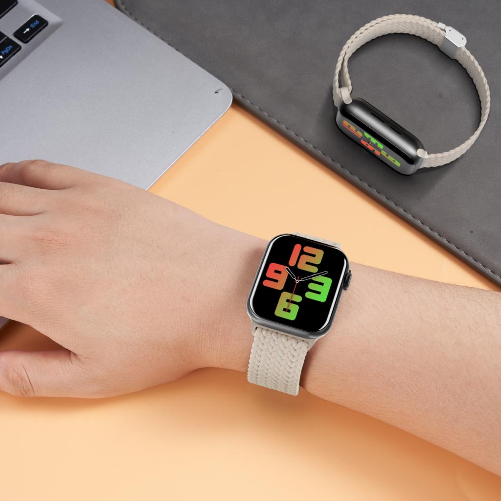 Cinturino per Apple watch Serie 10 46mm 42mm 9 7 8 5 SE 6 44mm 45mm 40mm 38 41mm Ultra 49mm braccialetto correa cinturino intrecciato Solo Loop