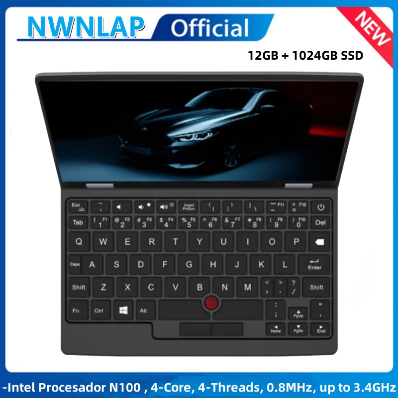 7 นิ้วกระเป๋าแล็ปท็อป N100 โน้ตบุ๊คหน้าจอสัมผัสเน็ตบุ๊กแบบพกพา Win 11 Pro 16GB + 1TB Mini PC Micro คอมพิวเตอร์บลูทูธ 4.2