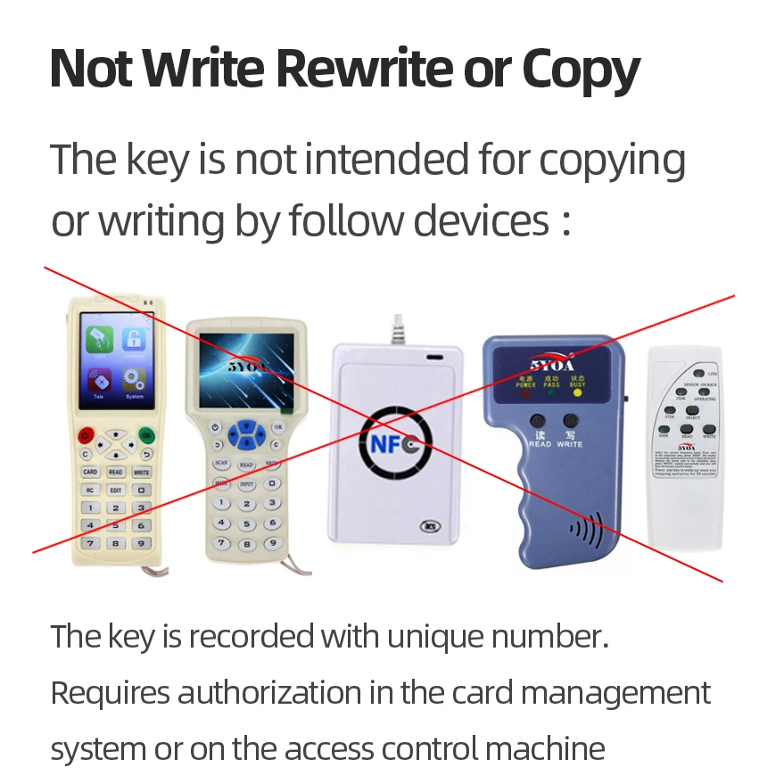 5YOA 10/20pcs 125KHz Read-Only RFID TK4100 EM4100 Proximity Keyfobs Smart Secure Door Entry Access Control ID Keychain Token Tag