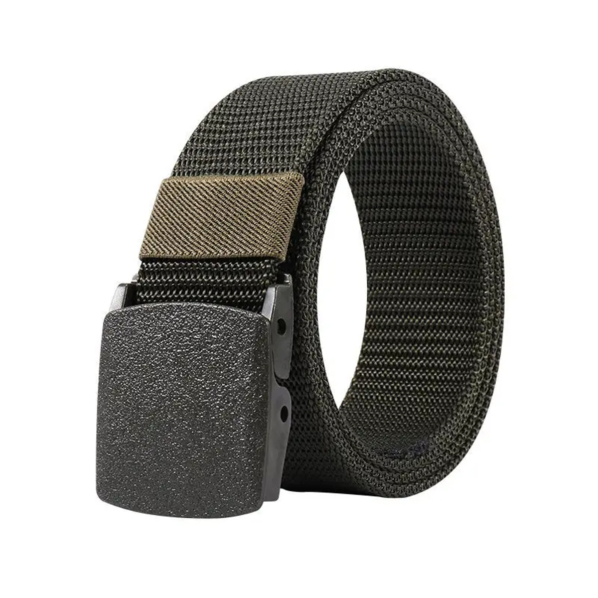Canvas belt, men's and women's belt, toothless and perforated automatic buckle, casual jeans, outdoor belt