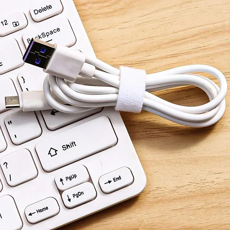Organizzatore di cavi riutilizzabile per ordine cavi da 5 m, avvolgicavo da scrivania, organizer per fascette, protezione della linea dati, gadget di archiviazione