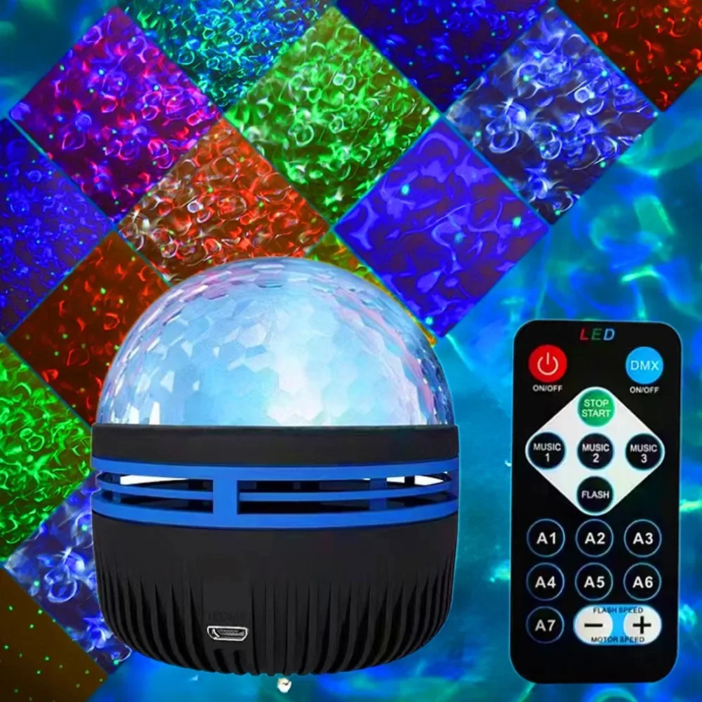 Projektor USB Galaxy Aurora 5V Lampka Nocna 360 °   Obrotowe kolorowe lampki nocne GB z pilotem do dekoracji sali kina domowego
