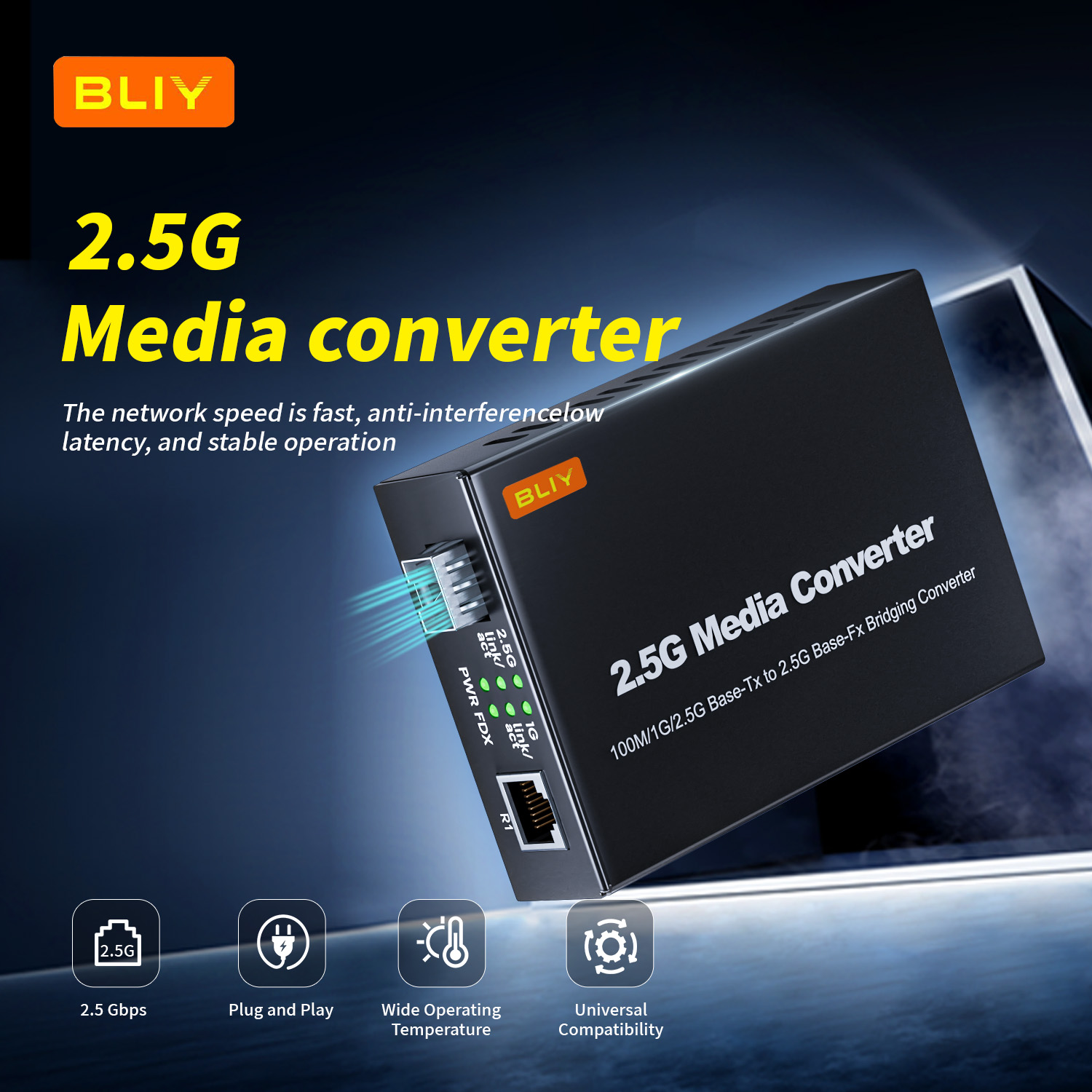 Konwerter światłowodowy SFP 2.5G