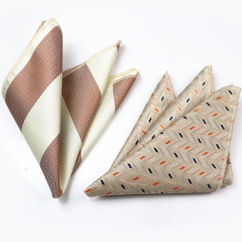 男性用スクエアポケット,ポリエステル生地,ハンカチ,カーキ,ペイズリー,タキシード,結婚披露宴用アクセサリー,新品,24cm