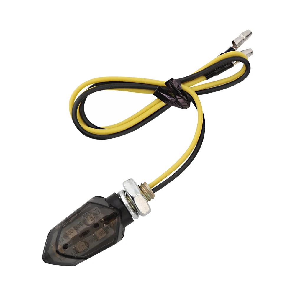 4PCS/set Mini Motorcycle Smoke Lens Turn Signal Light 5LED 12V Amber Blinker Indicator Lamp Motorcycle Universal Easy to Install