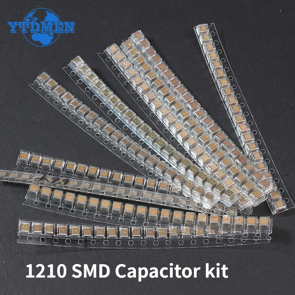 200 peças capacitor smd 1210 conjunto sortido 0.1uf ~ 100uf 10 tipos * 20 peças pacote de capacitores 0.1uf 0.47uf 0.68uf 1uf 2.2uf 10uf 100uf