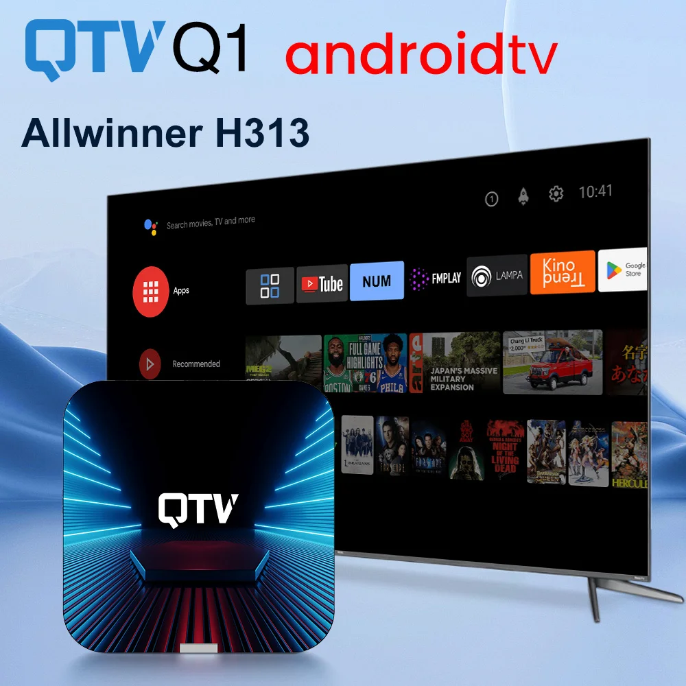 VONTAR QTV Q1 กล่องทีวีAndroid 10 Allwinner H313 2GB 16GBรองรับ 4K H.265 Wifi TV Dongle Media Playerชุดกล่องด้านบน 1GB 8GB
