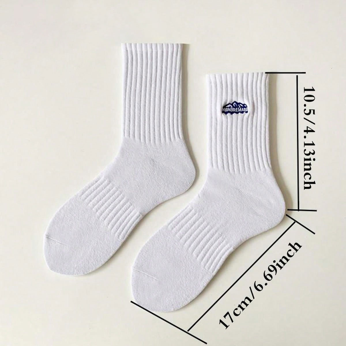 4 pairs of socks for men in spring and summer, thin men's sports couples, women's socks, versatile medium length socks, ins tren