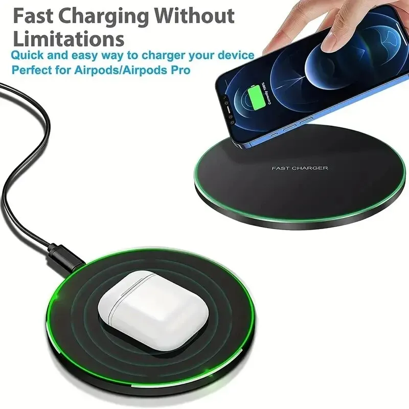 Caricabatterie wireless da 30 W Supporto per caricabatterie per telefoni cellulari Stazione dock di ricarica rapida per iPhone 15 14 13 12 11 Pro Max Samsung Xiaomi