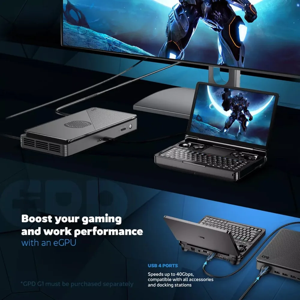 Mini ordinateur portable de jeu de poche d'origine, 2025 GPD P1, déterminer 7-Zoll-délibérément-Playsulfate Konsole AMD AI 9 HXsuspec/ AI 9 365