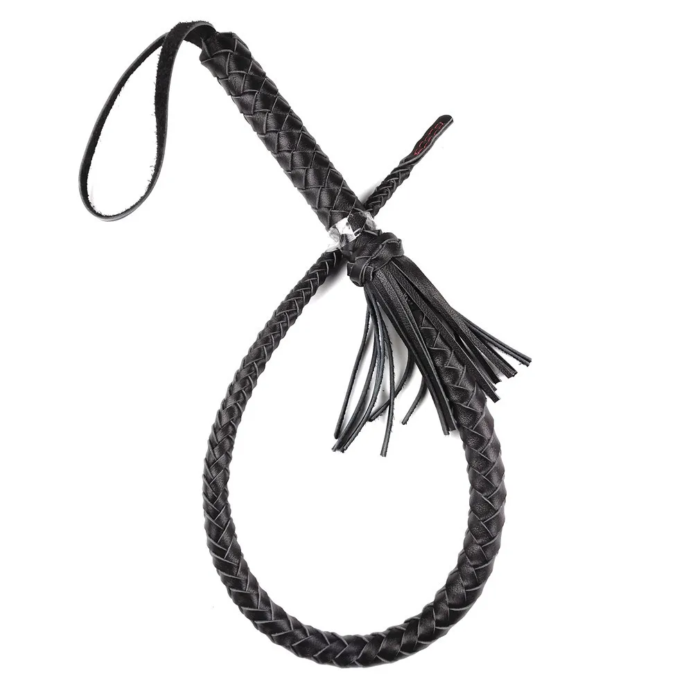 Fouet d'équitation en cuir de vachette, 75cm, équipement équestre de course, entraînement du dos