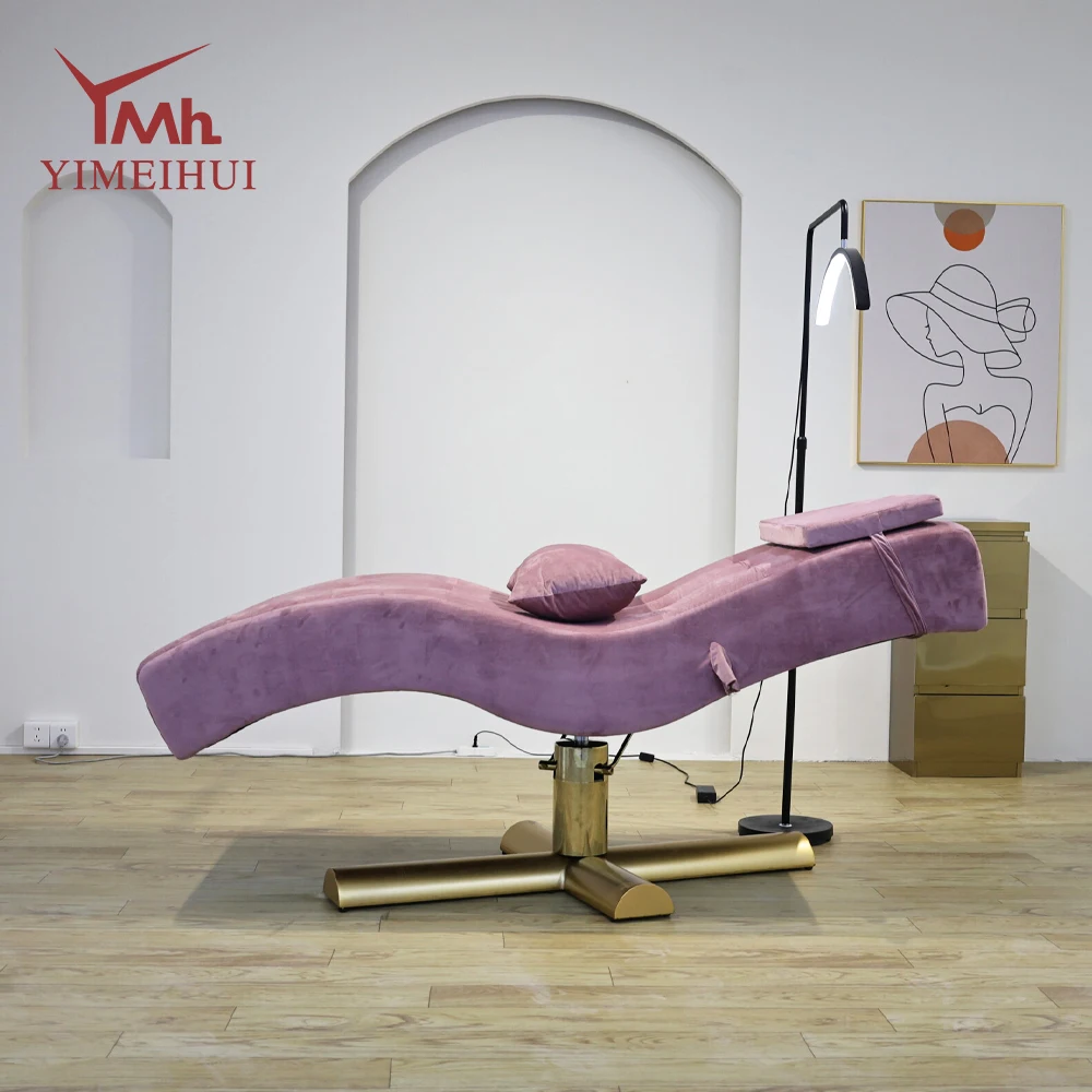 Lettino per massaggio di bellezza con estensione ciglia per sollevamento regolabile a colori personalizzabili per salone di bellezza