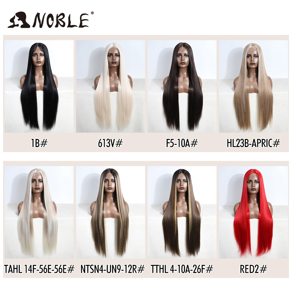 Pelucas de encaje de Cosplay nobles para mujer, peluca de encaje sintético largo y recto, peluca de encaje Rubio degradado de 36 pulgadas, peluca rubia de encaje sintético