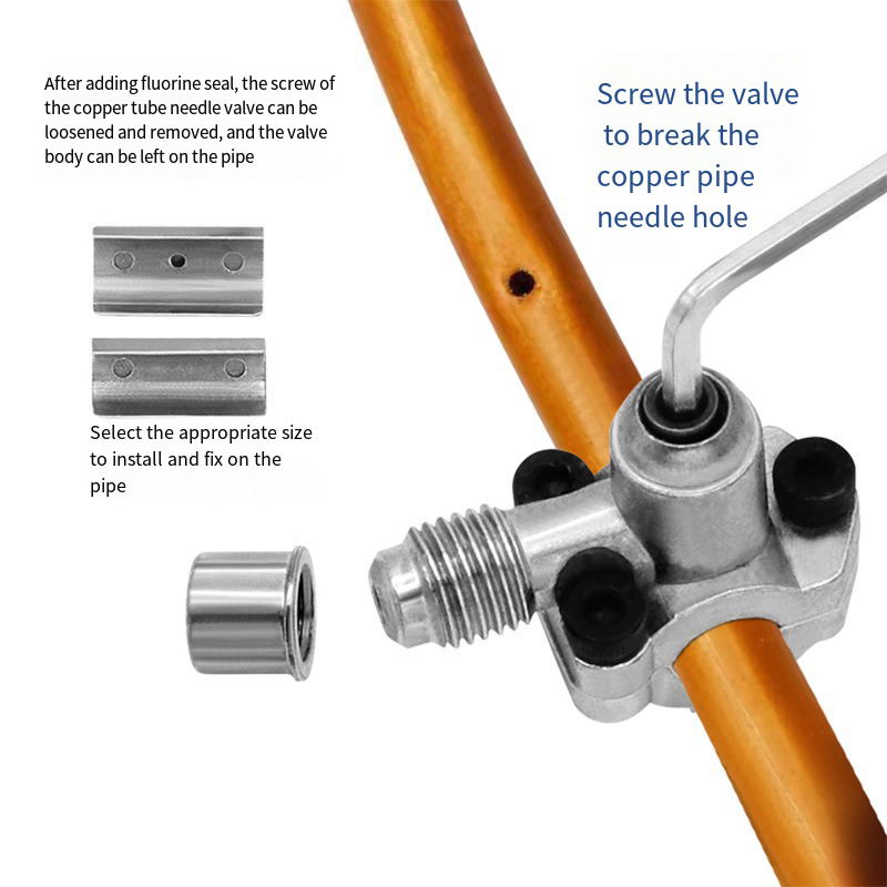 Комплект клапанов для прокалывания линии Bpv-31, замена клапана крана для холодильника из цинкового сплава для медных трубок диаметром от 6 до 10 мм