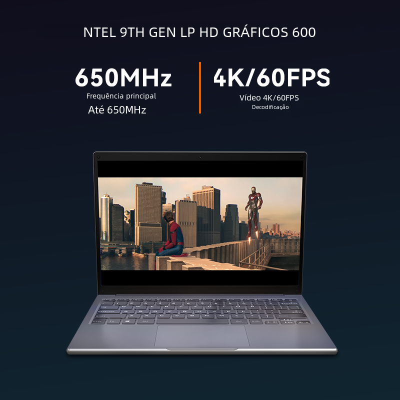 Adreamer LeoBook 13 Laptops Escritório Escola Notebooks Windows 10 Netbook 13 "Intel Celeron N4020 8G 1T SSD WiFi PC para Estudante