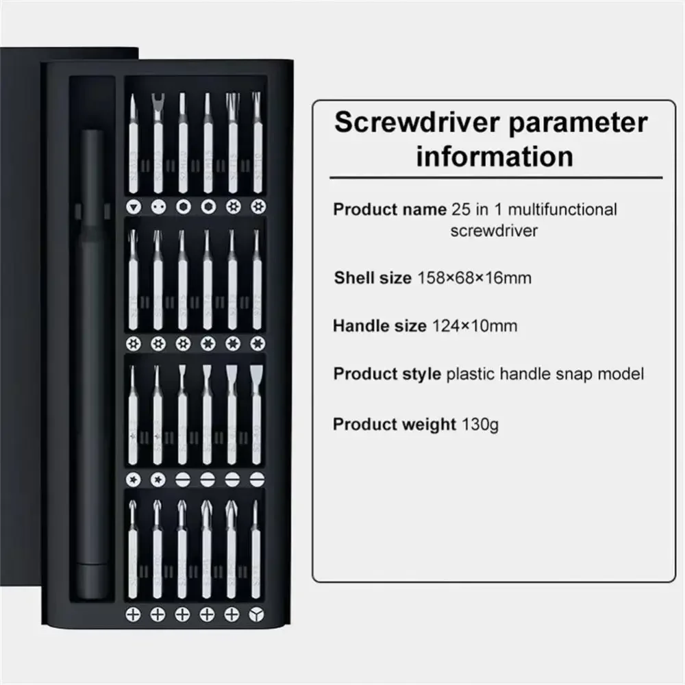 Set di cacciaviti magnetici di precisione, 25 in 1 con mini set di cacciaviti tascabili da 24 pezzi, piccolo set di riparazione per PC cellulare