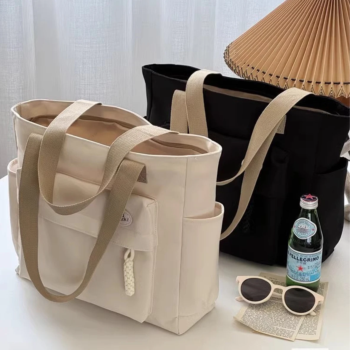 2025 Modna torba na ramię dla kobiet Duża pojemność Torba studencka Nowa płócienna torba na ramię Torebka damska Torebka ekologiczna