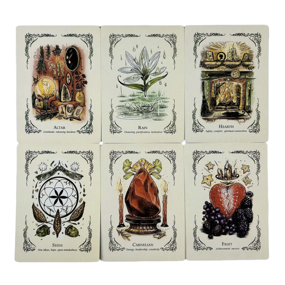 The Green Witch's Oracle Deck-kaarten Een 50-Engelse Visions Divination Edition Deck Borad Games Tarot voor het spelen van feesten