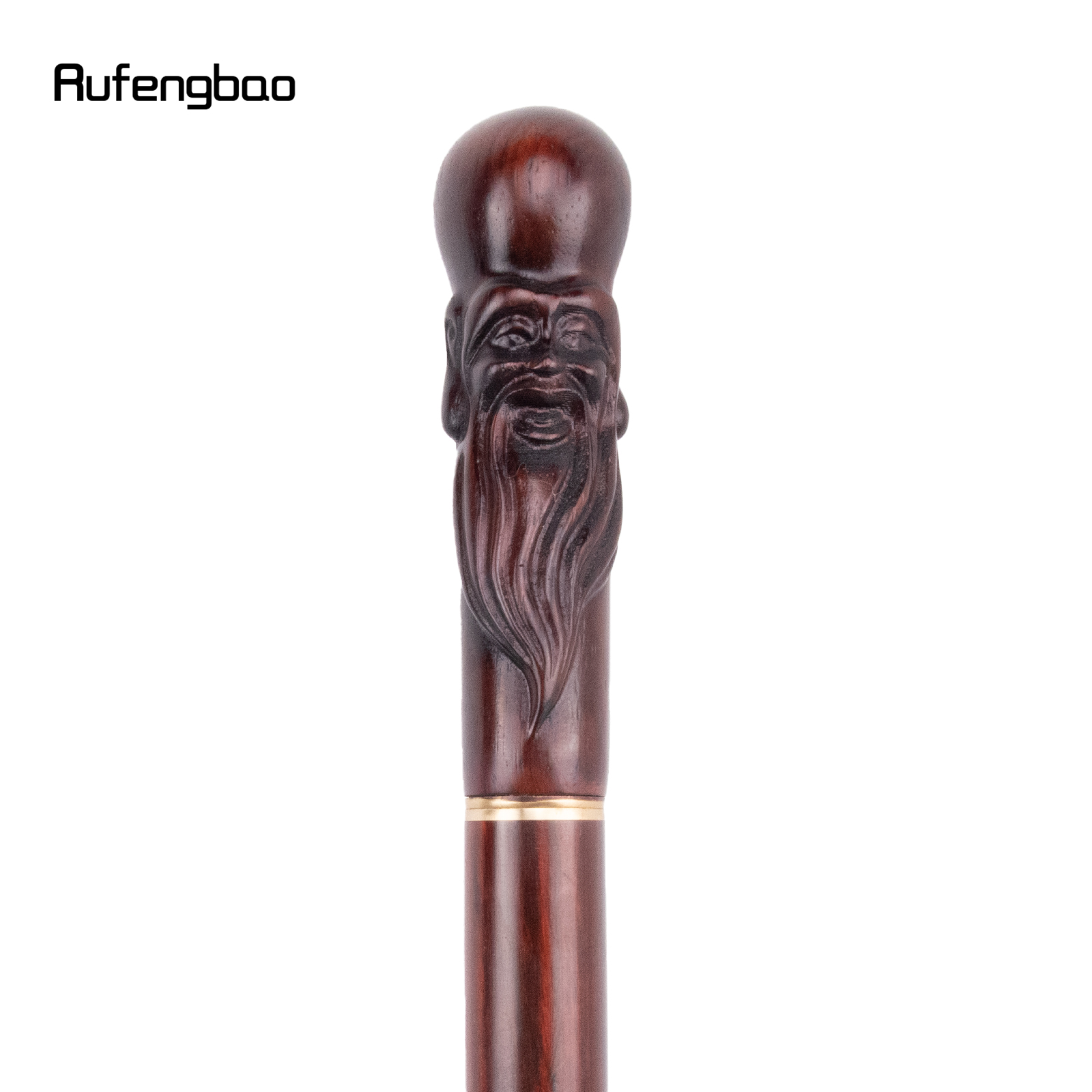 Bastón para caminar de madera de bambú viejo, bastón decorativo de cosplay, muleta de mazza de Halloween, Crosier de 97cm, color marrón