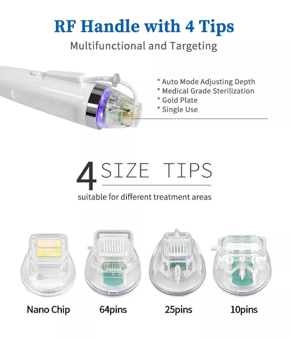 Phân Số Microneedle Rf Hộp 10/25/64 Chân Sỉ Dùng Một Lần Nano Kim Micro Chip Tiêu Hao Micro Kim Cho Mèo