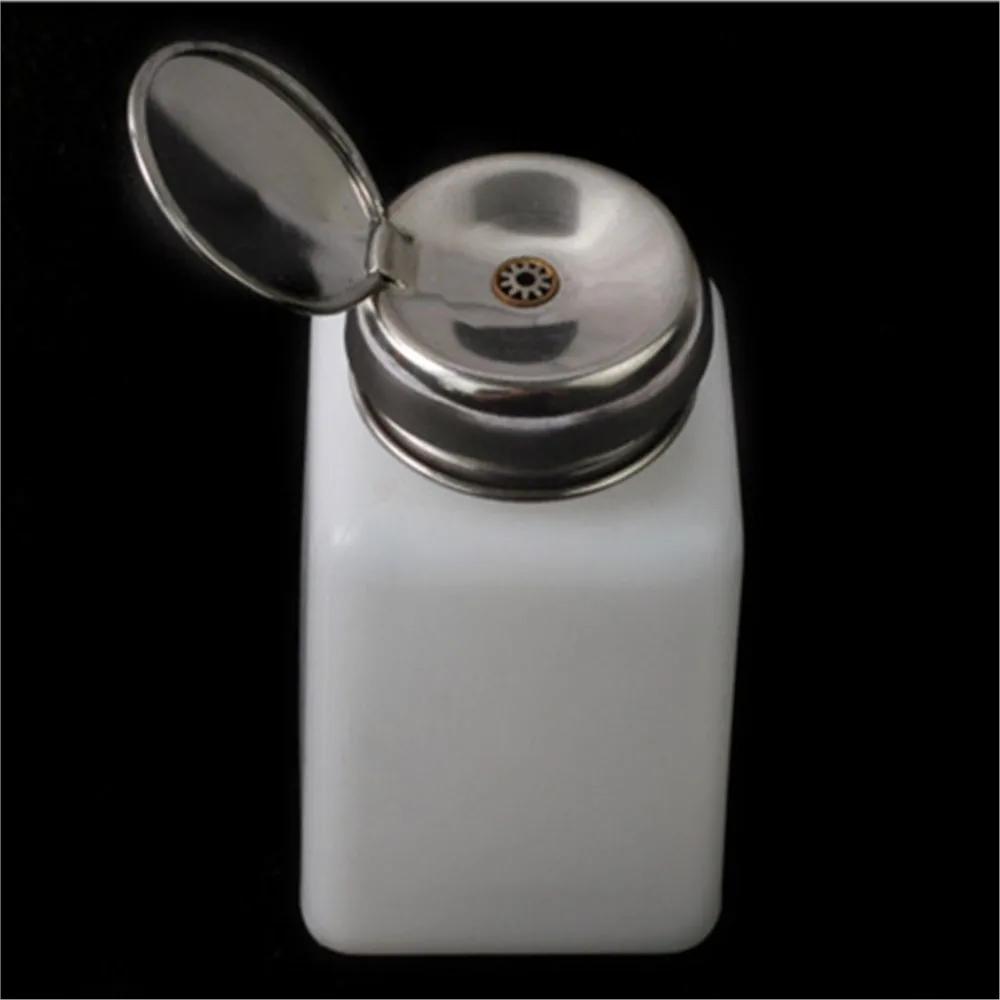 200ML Nail Liquid Alcohol Press Empty Container Bottle Portable Acrylic Gel Polish Cleaner Remover Dispenser Pump Storage Bottle
