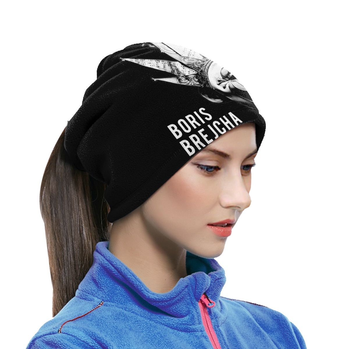 Dj Boris Brejcha Logo Microfiber Neck Gaiter Bandana Scarf Ski Half Mask Multifunctional