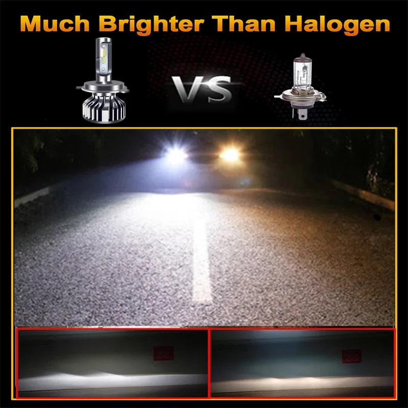 2 pçs luzes do carro h4 led canbus led h7 20000lm h11 lâmpada para lâmpadas do farol do carro h1 h3 h9 9005 9006 hb3 hb4 luz de nevoeiro 12v 24v