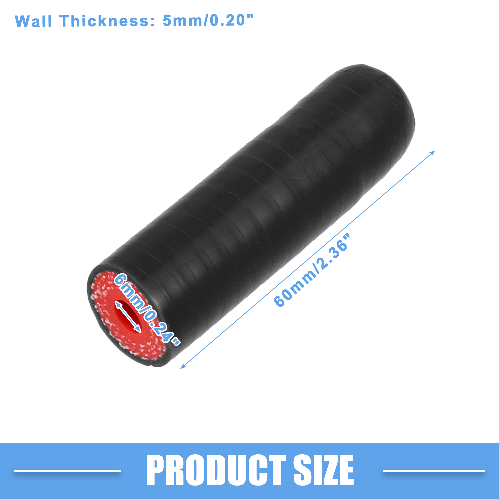 UXCELL シリコンクーラントキャップ吸気真空ホースエンドプラグ車のクーラントヒーターバイパス真空水ポート 6 ミリメートル ID から 40 ミリメートル ID ブラック