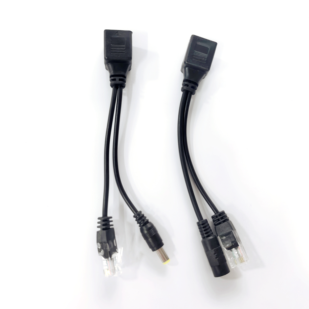 2/5/10 par kabel POE pasywny zasilacz przez sieć Ethernet rozdzielacz POE RJ45 wtryskiwacz moduł zasilania 12-48v dla kamer IP