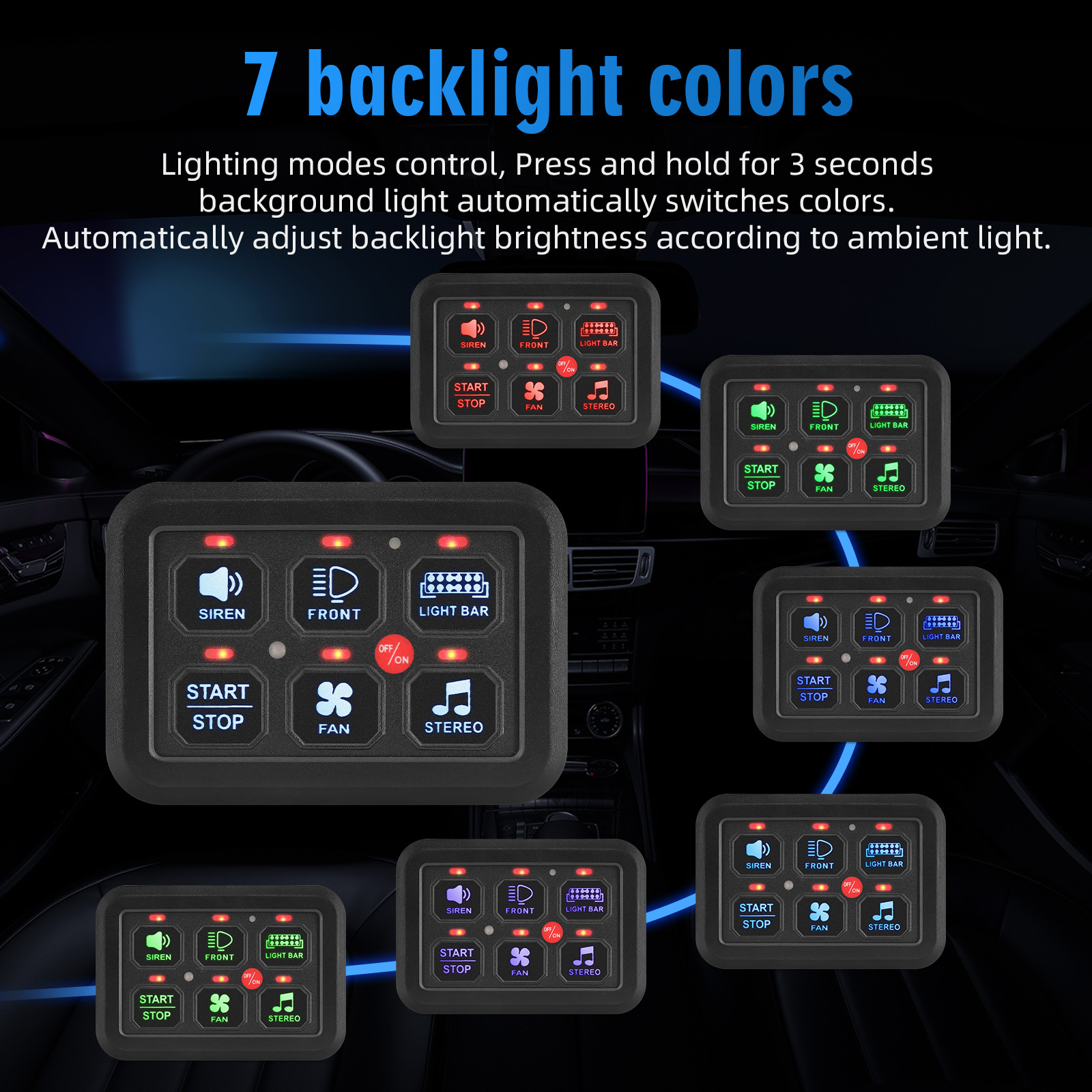 6/8/ギャング LED スイッチパネルオンオフ制御 12V 自動ライト電子リレーシステムトラックキャラバンボートキャンピングカー用