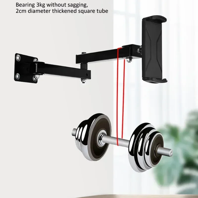 1 Uds soporte de pared para tableta soporte de pared para teléfono móvil extensible de brazo largo soporte de pared de Metal ajustable para iPad para iPhone 4-13 pulgadas
