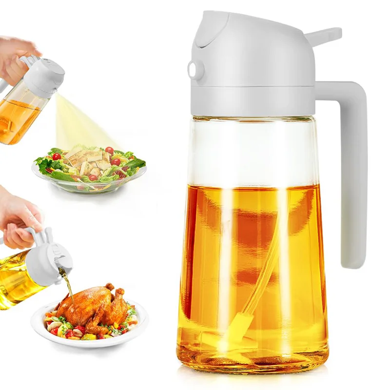 2in1 500ml 오일 분무기 오일 스프레이 병 오일 탱크 바베큐 주방 베이킹 바베큐 피크닉 주방 도구 비즈니스