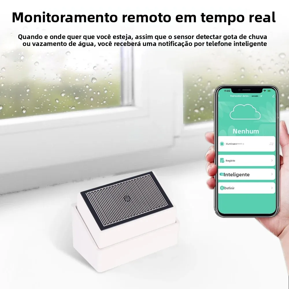 Tuya zigbee sensor de detecção de gotas de chuva com detector de luz ipx4 ao ar livre à prova d' água suporte assistente doméstico zigbee2mqtt