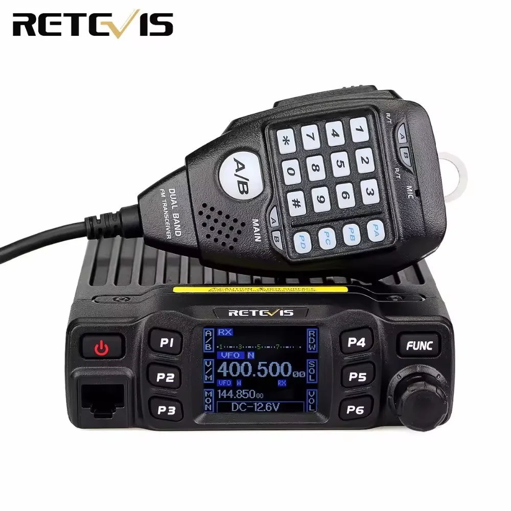 Retevis RT95 Radio Coche con Pantalla Emisoras de Radioaficionado Multibanda Autoradio VHF UHF Walkie Talkie Largo Alcance Profesional Radio Aficionado Para Coche Ham Radio 25W