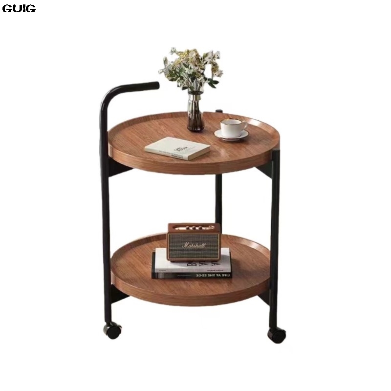GUIG Pequeno Móvel End Table Trolley, Sala Sofá Side, Pequena Mini Mesa, Roda de prateleiras, Vento nórdico, Carro de jantar, Quente, Novo
