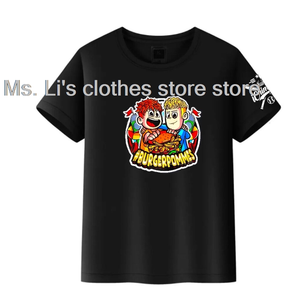2024 Amazing Burgerpomme 새로운 핫 세일 icrimax Merch 코튼 까마귀 스웨터 유니섹스 풀오버 코튼 티셔츠