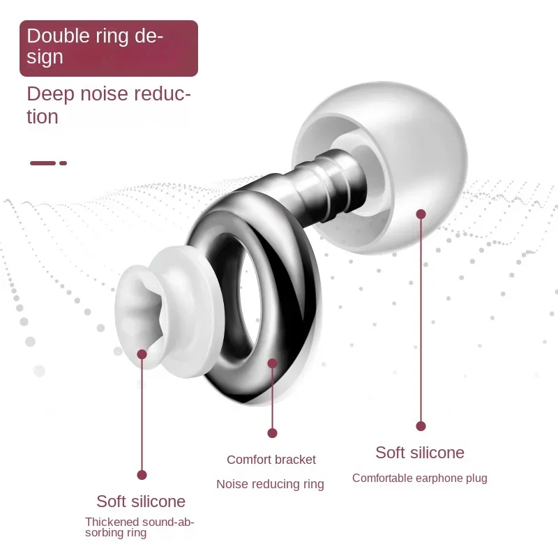 ที่อุดหูซิลิโคนสําหรับว่ายน้ําการนอนหลับลดเสียงรบกวนลดเสียงรบกวน-Soundproof ลดการรบกวน-คุณภาพ LOOP ปลั๊กอุดหูอุปกรณ์