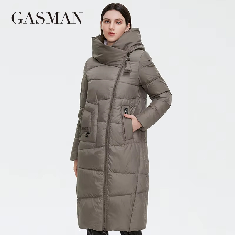GASMAN 2022 Neue Winter Unten Jacke Frauen Lange Dicken Mantel Mit Kapuze Puffer Warm Weibliche Marke Baumwolle Kleidung Elegante Retro Parka 8197