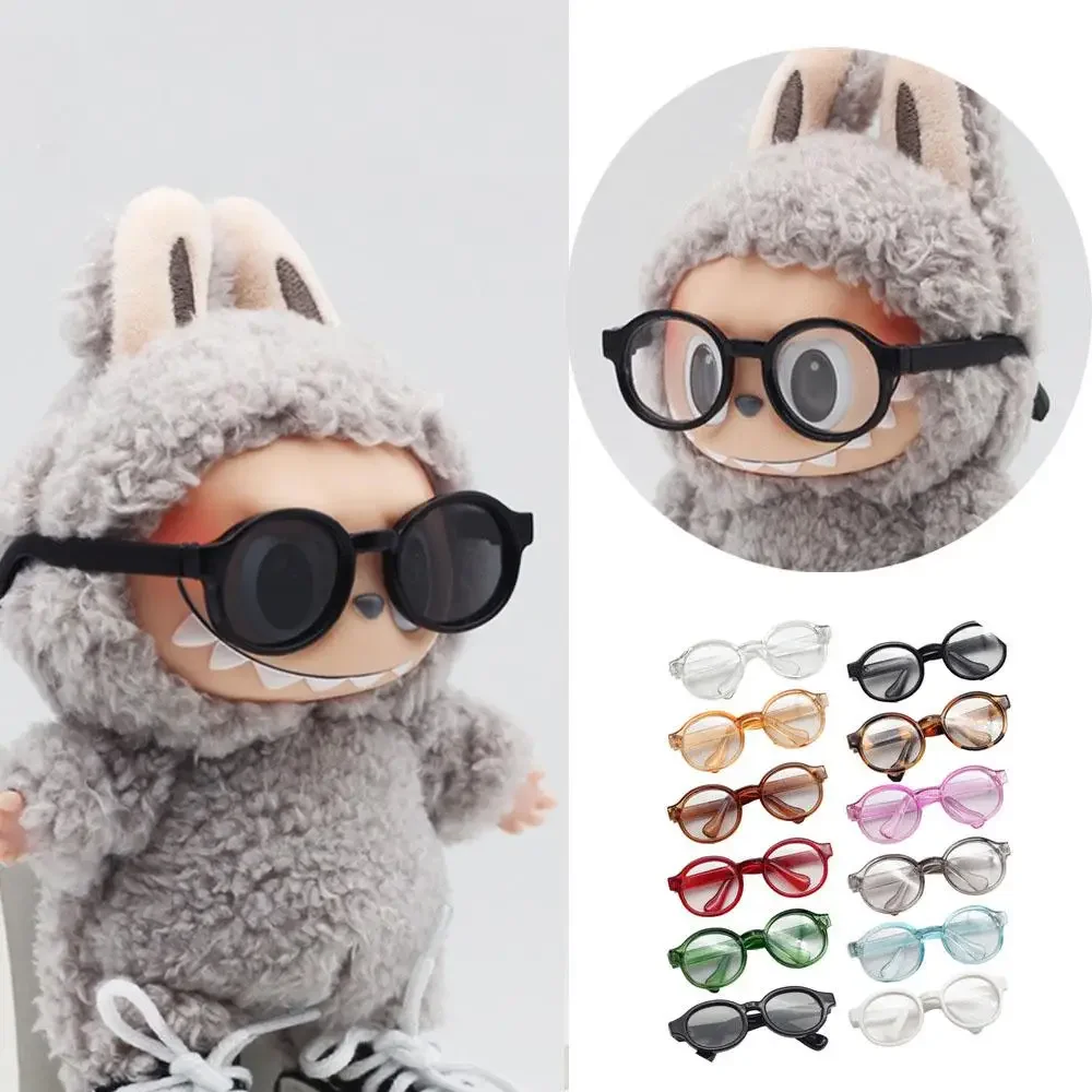 6.5 ซม.9 ซม.แว่นตาพลาสติกโปร่งใสสําหรับ 1/8 1/6 1/3 1/4 BJD สําหรับ Labubu MSD SD Plush สําหรับ EXO ตุ๊กตาแว่นตากันแดด