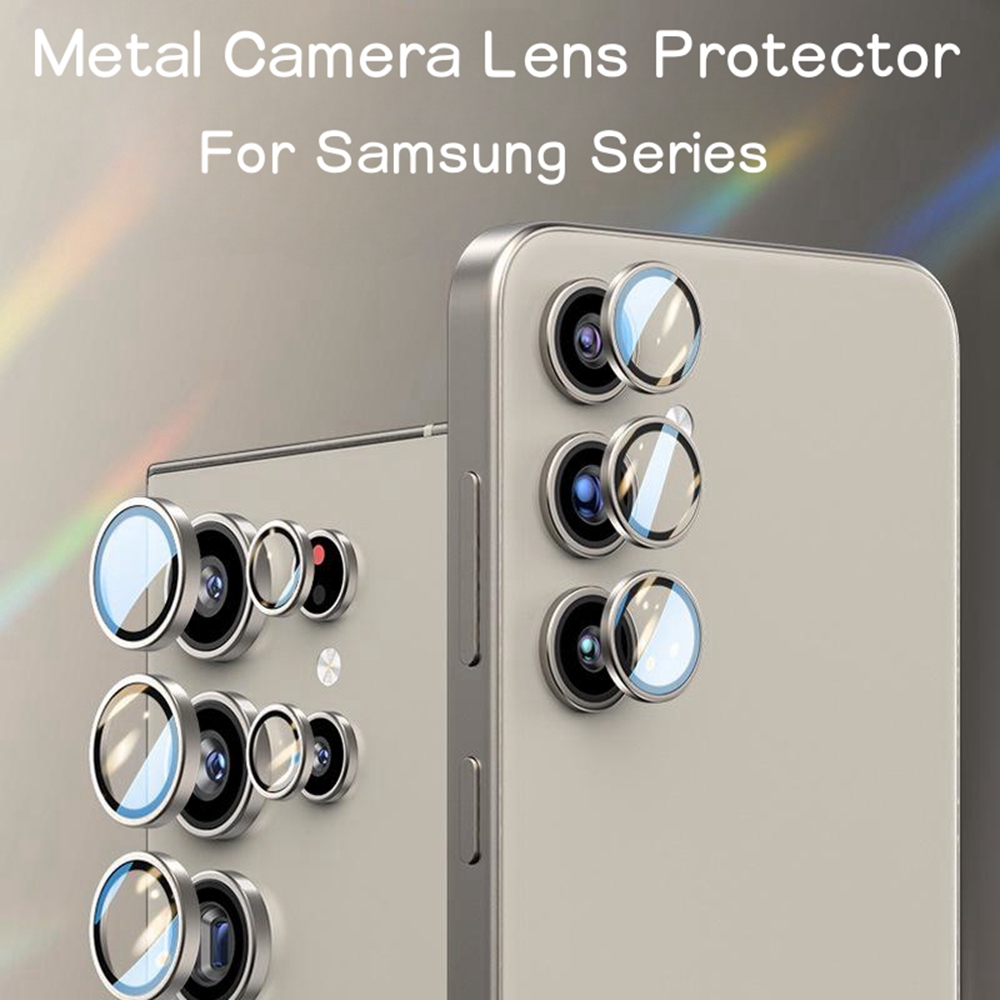 For Samsung S24 Ultra Metal Camera Protector Lens Tempered Glass Camera Case For Samsung Galaxy S25 Plus S24+ S24Ultra Lens Ring