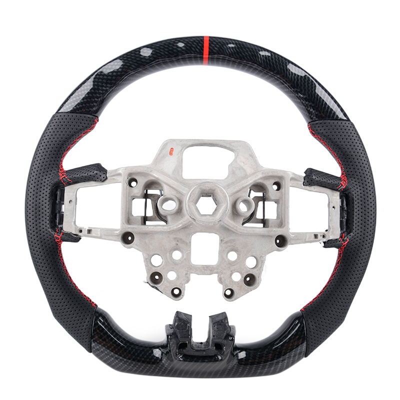 For Ford Mustang 2018 2019 2020 2021 2022 GT350 GT500 Hydro-Dip Carbon Fiber Look Steering Wheel Car Accessories