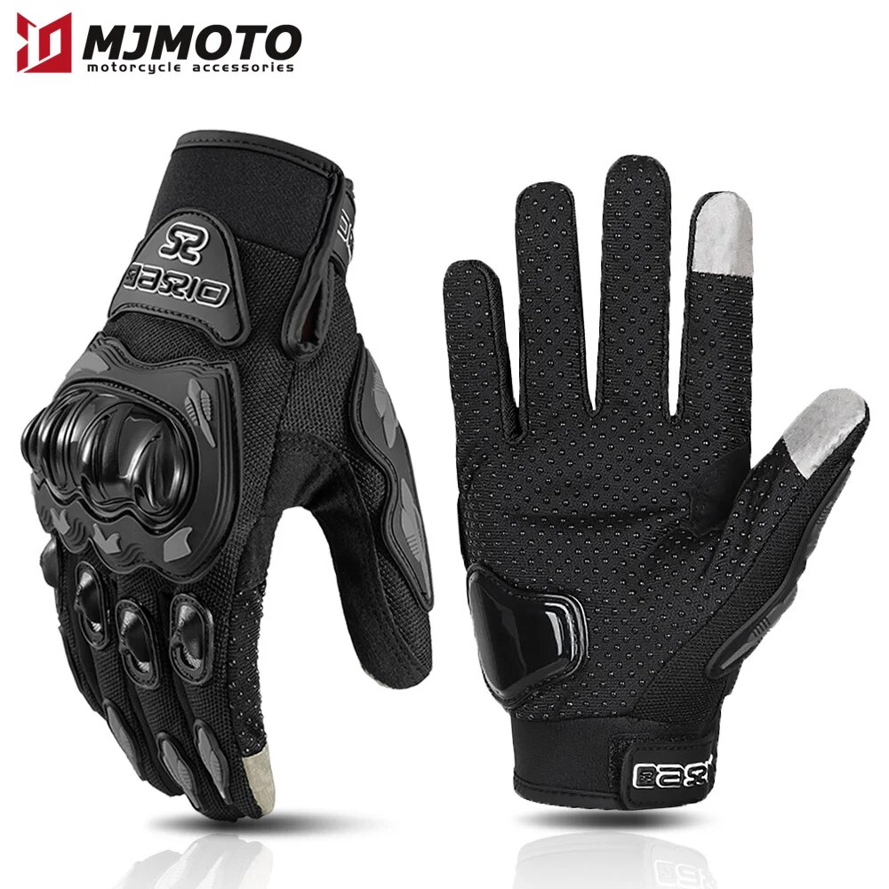 Guanti da moto Ummer traspiranti con dita intere Guanti da corsa da motocross antiscivolo resistenti all'usura Guanti da motociclista con touch screen