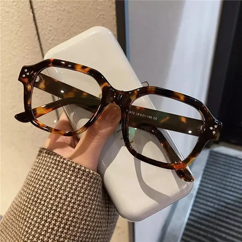 Montura de gafas Retro antiluz azul para ordenador, gafas de gran tamaño para hombres y mujeres, gafas elegantes a la moda, gafas clásicas Ouclos