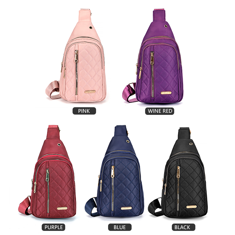 Modische, lässige Brusttasche mit Reißverschluss, Umhängetasche für Reisen, Sport