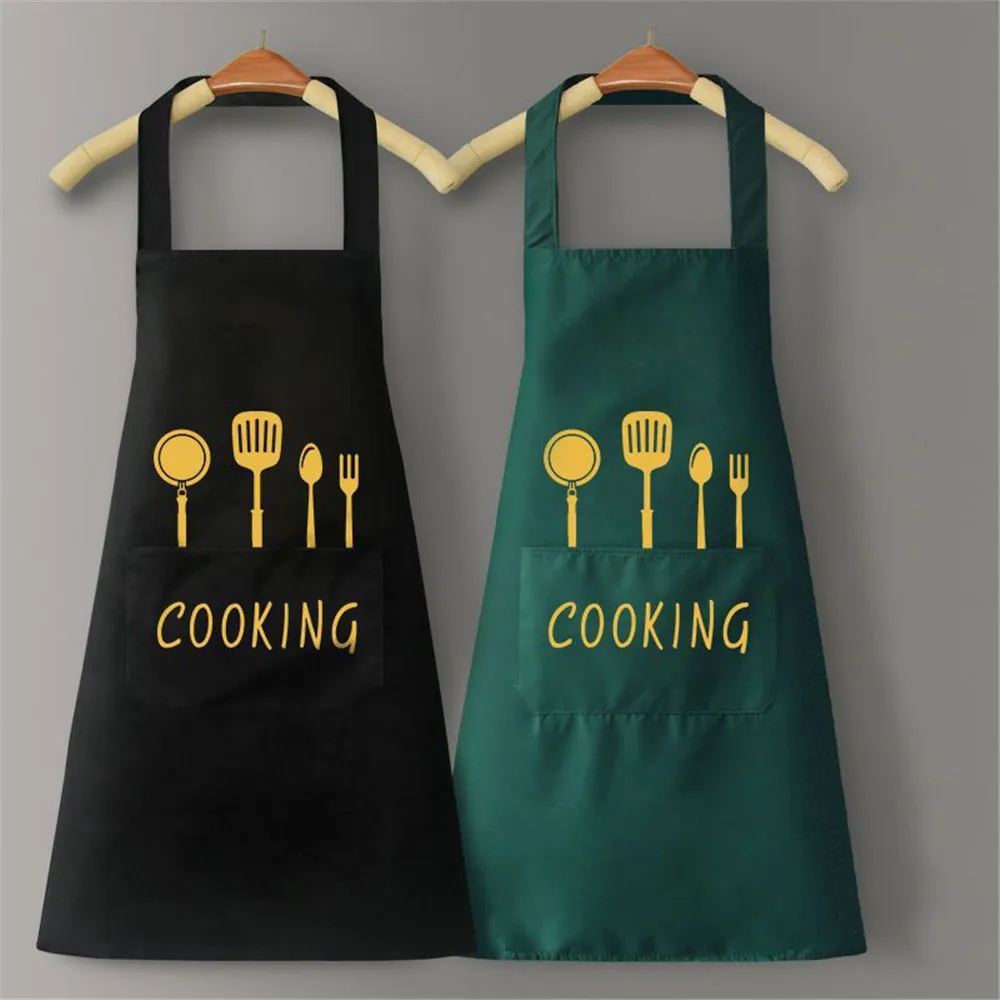 Delantal de cocina para hombres y mujeres, a prueba de aceite, impermeable, cintura para adultos, monos de café de moda, accesorios de cocina