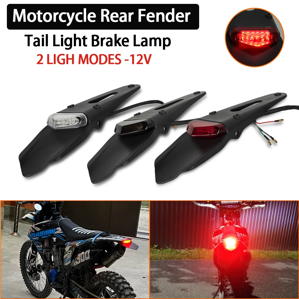 Tylna lampa błotnika do motocykli Enduro Off-Road CRF YZ, lampa tylna do motocykli crossowych 12V, lampa tylna do motocykli Trail Supermoto BETA RR