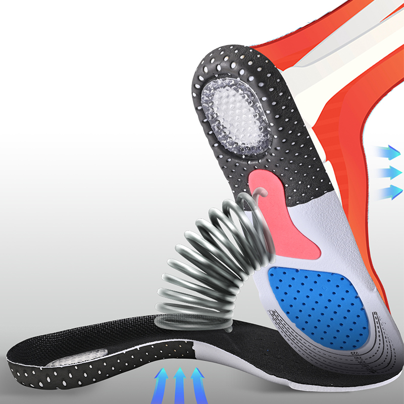 Siliconengel inlegzolen Sport Running Inlegzolen voor voeten Heren Dames orthopedisch kussen Masseren Schokabsorptie steunzool
