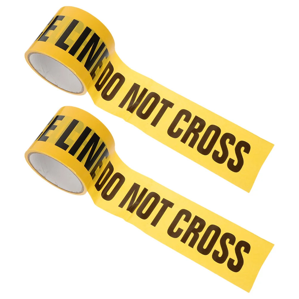 2pcs Warning Tape Non-Adhesive Caution Tape Police Line Tape Roll Danger Tape Roll Caution Tape For Street For