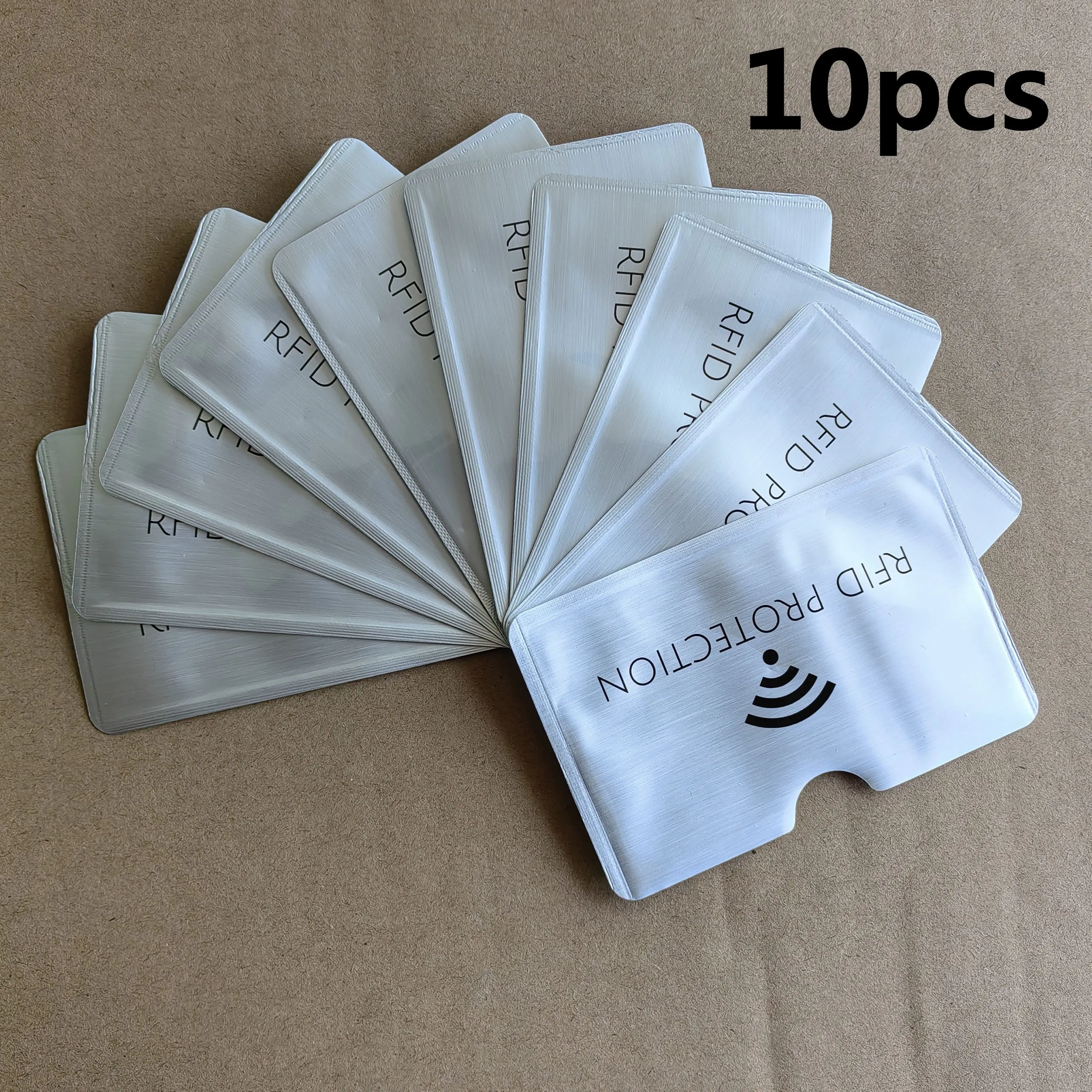10 ชิ้นอลูมิเนียมสมาร์ท Rfid Blocking Bank กระเป๋าสตางค์, RFID ป้องกัน Simple Card Holder